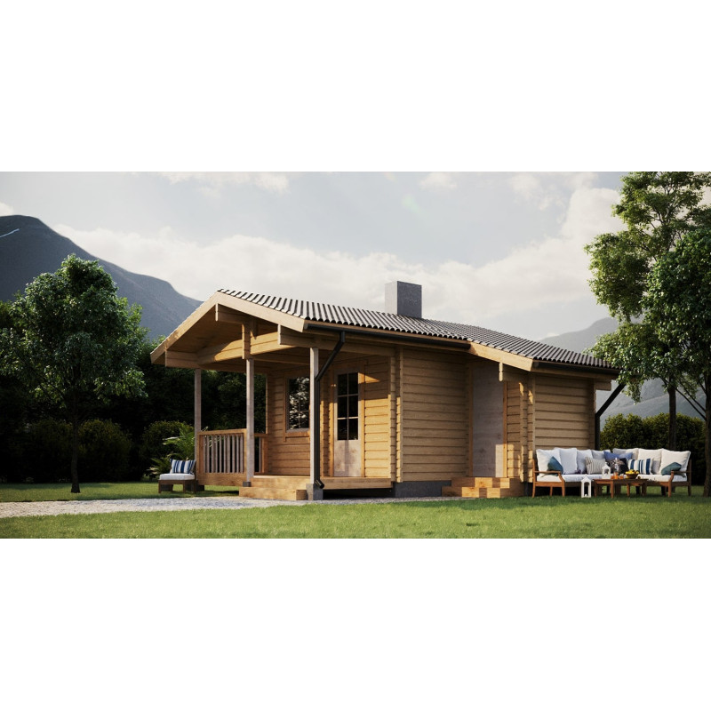 PALMATIN SIIM Premium, drvena kuća sa saunom, 15.90 m2 + 6.90 m2 terasa