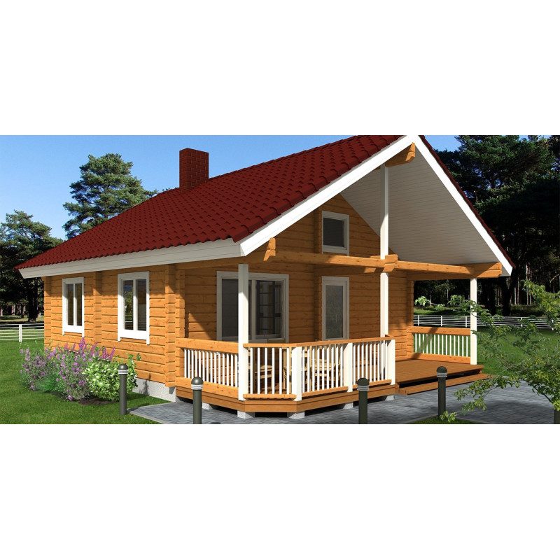 PALMATIN PUHKUS Premium, drvena kuća sa saunom, 72.70 m2 + 16.10 m2 terasa