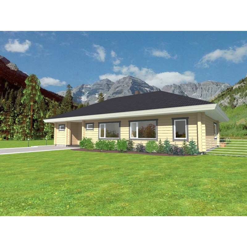 PALMATIN PIHLAKAS Premium, drvena kuća sa saunom, 120.60 m2 + 35.20 m2 terasa