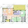 PALMATIN PIHLAKAS Standard, drvena kuća sa saunom, 120.60 m2 + 35.20 m2 terasa