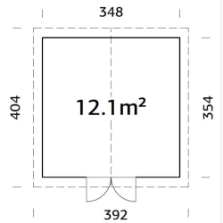 PALMAKO LUCAS 16  drvena kućica/spremište , 12.10 m2
