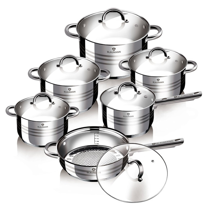 Berlinger Haus Blaumann Gourmet Jumbo 12 u 1 set inox posuđa