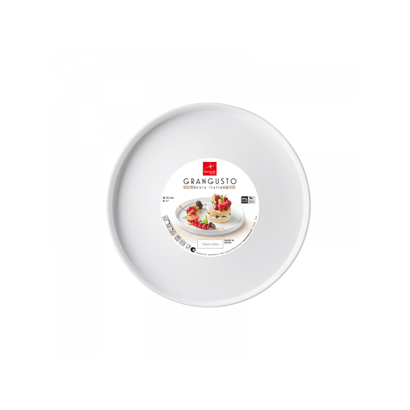 BORMIOLI ROCCO Grangusto, tanjur za posluživanje , 1 komad , promjer 21 cm, bijeli