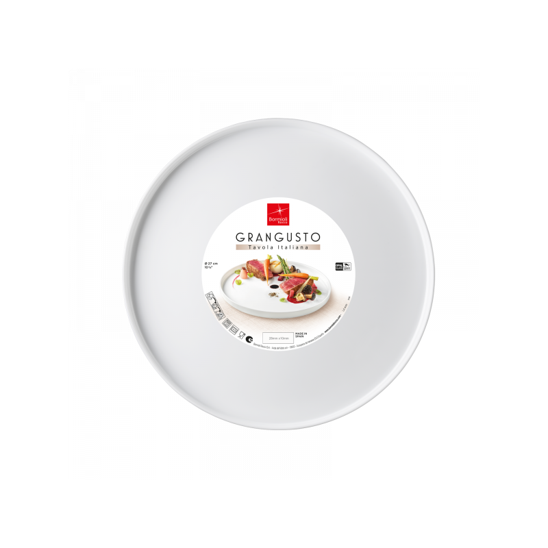 BORMIOLI ROCCO Grangusto, tanjur za posluživanje , 1 komad , promjer 27 cm, bijeli