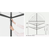 BRABANTIA 290503 vanjsko sušilo za rublje, 50 m kapacitet, antracit+ klin+vrećica