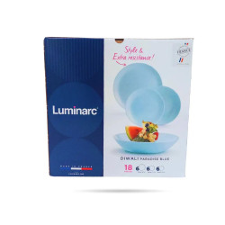 LUMINARC PARADISE BLUE set tanjura za jelo 18/1