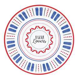 Easy Life Pizza Lovers plitki tanjur za pizzu, promjer 33 cm, različite boje, 1 kom