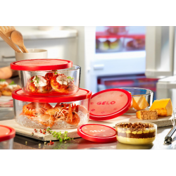 BORMIOLI ROCCO Gelo, set 4/1 posuda za spremanje hrane
