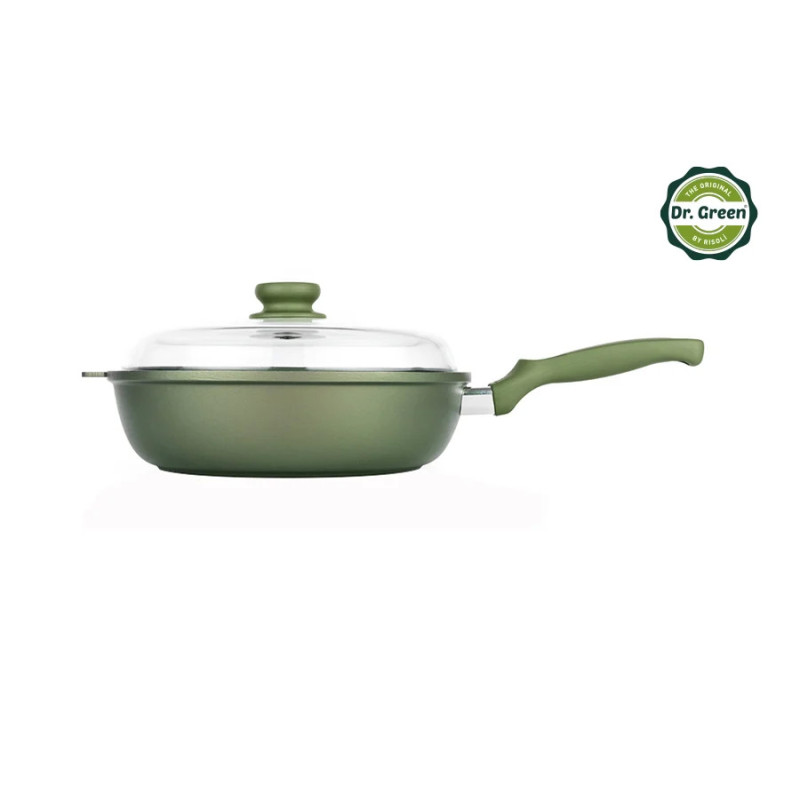 RISOLI DR. GREEN duboka tava sa poklopcem u kojoj se ne lijepi , promjer 28 cm, zdravo kuhanje