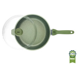 RISOLI DR. GREEN duboka tava sa poklopcem u kojoj se ne lijepi , promjer 28 cm, zdravo kuhanje, i za INDUKCIJU