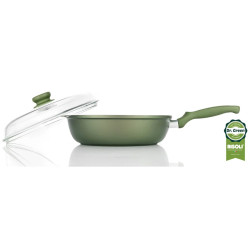 RISOLI DR. GREEN duboka tava sa poklopcem u kojoj se ne lijepi , promjer 24 cm, zdravo kuhanje, i za INDUKCIJU