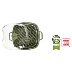 RISOLI DR. GREEN WAPORGRILL niski lonac sa poklopcem ,  26 X 26 cm, zdravo kuhanje, i za INDUKCIJU