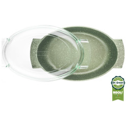 RISOLI DR. GREEN ovalni lonac sa poklopcem , 36 x 24 cm, zdravo kuhanje