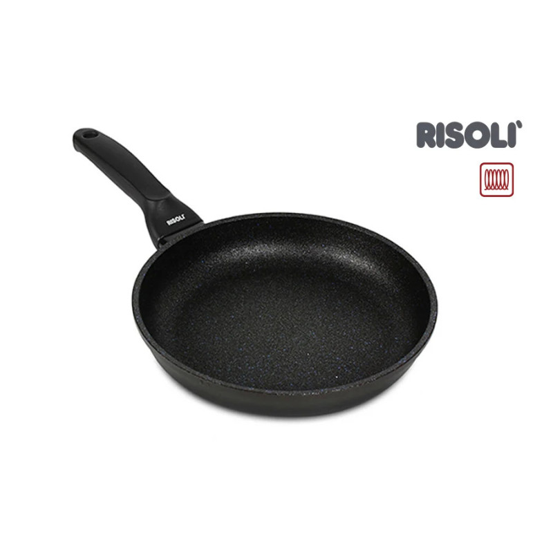 RISOLI BLACK PLUS tava od lijevanog aluminija, premaz EL Diamant, promjer 24 cm, i za INDUKCIJU