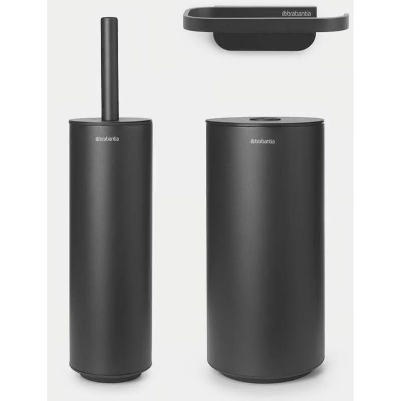 BRABANTIA 303685 3-dijelni set pribora za toalet, sivi