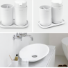 BRABANTIA 280382 posuda za četkice + dozer za sapun , bijela