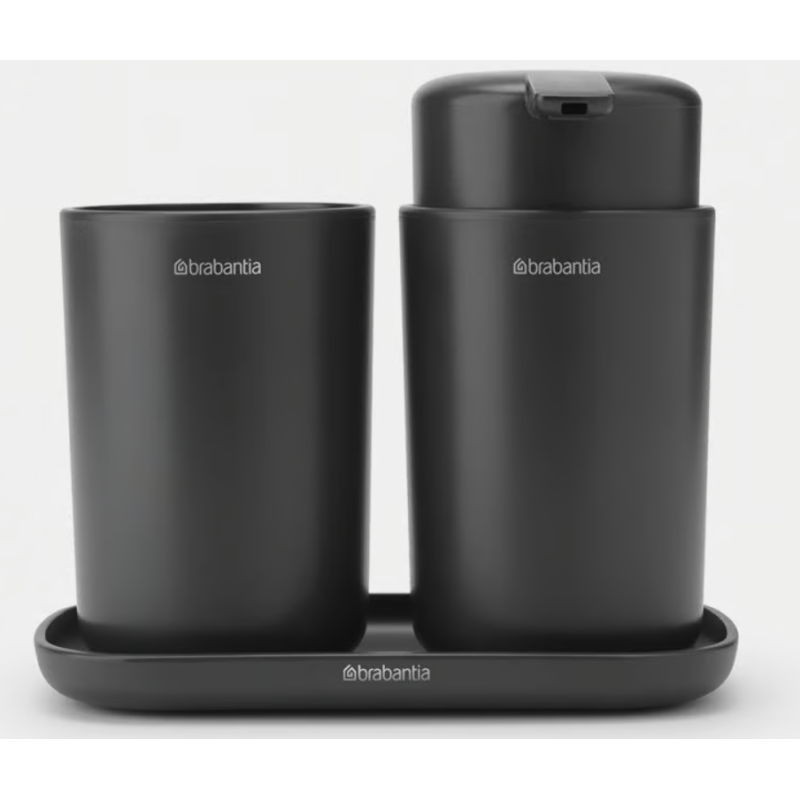 BRABANTIA 280368 posuda za četkice + dozer za sapun , siva