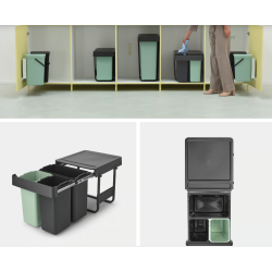 BRABANTIA 232541 , sustav za odvajanje otpada, 10+10+20 litara