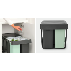 BRABANTIA 232541 , sustav za odvajanje otpada, 10+10+20 litara