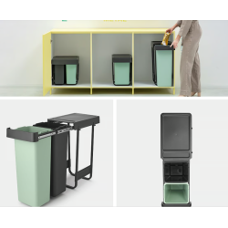 BRABANTIA 232527 , sustav za odvajanje otpada, 2 x 30 litara