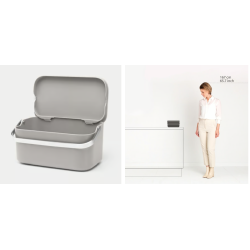 BRABANTIA 117565 , BIO kanta za odvajanje otpada , 1.80 litara, srednje siva