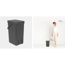 BRABANTIA 109966 , kanta za otpad, 16 litara, siva