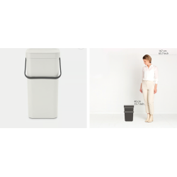 BRABANTIA 213465 , kanta za otpad, 16 litara, svijetlo siva
