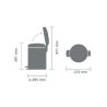 BRABANTIA 233883 Pedal Bin Newicon, 5 litara, kanta za otpad, jade zelena