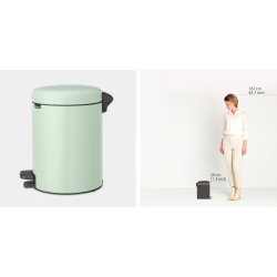 BRABANTIA 233883 Pedal Bin Newicon, 5 litara, kanta za otpad, jade zelena