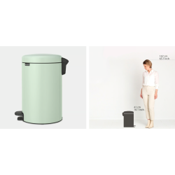 BRABANTIA 233906 Pedal Bin Newicon, 12 litara, kanta za otpad, jade zelena