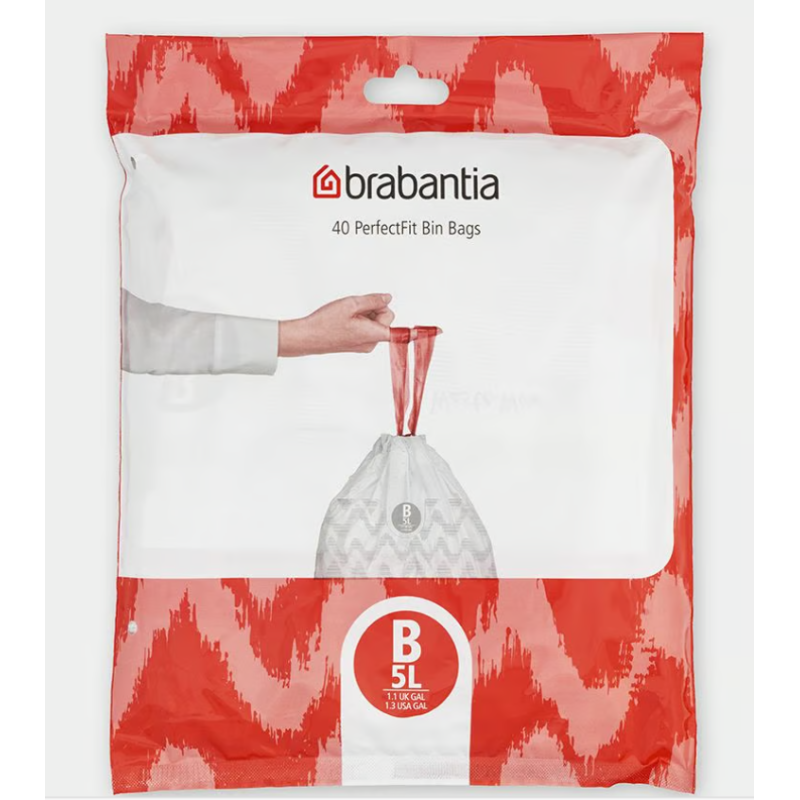 BRABANTIA 137747 vrećice oznaka B, za kante od 5 litara, 40 komada