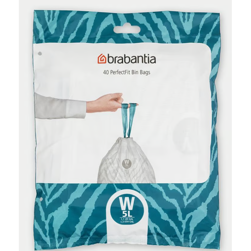 BRABANTIA 137846 vrećice oznaka W, za kante od 5 litara, 40 komada