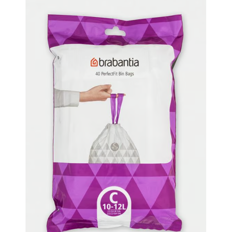 BRABANTIA 137945 vrećice oznaka C, za kante od 10-12 litara, 40 komada