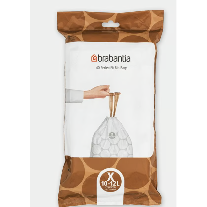BRABANTIA 138041 vrećice oznaka X, za kante od 10-12 litara, 40 komada