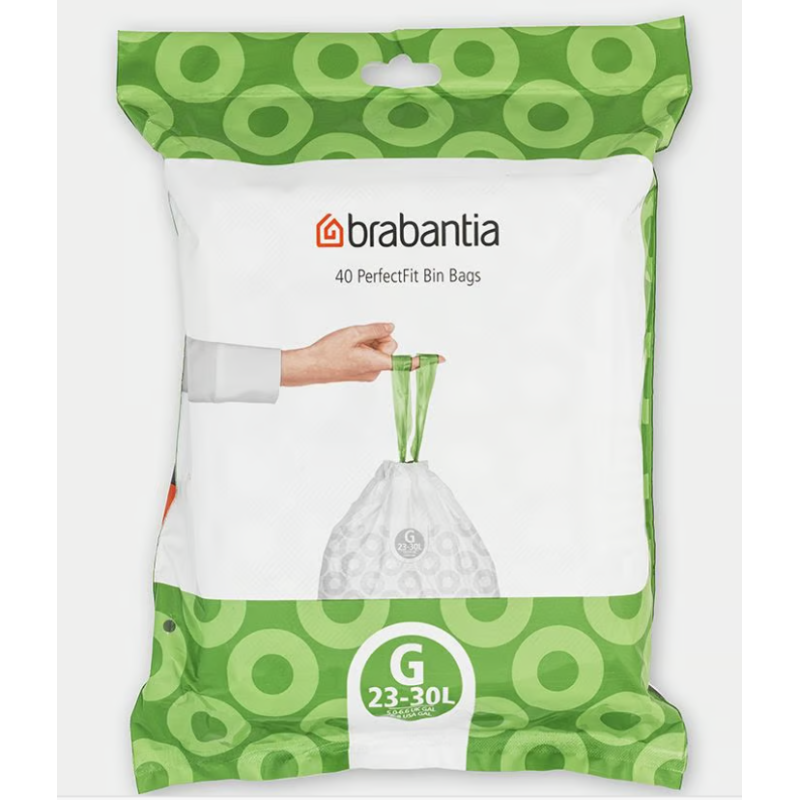 BRABANTIA 375668 vrećice oznaka G, za kante od 23-30 litara, 40 komada