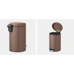 BRABANTIA 234002 Pedal Bin Newicon, 12 litara, kanta za otpad, satin taupe