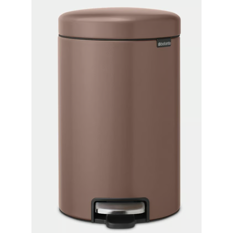 BRABANTIA 234002 Pedal Bin Newicon, 12 litara, kanta za otpad, satin taupe