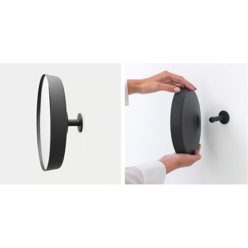 BRABANTIA 303449 kupaonsko kozmetičko ogledalo, sivo, promjer 20.40 cm