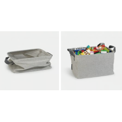BRABANTIA 105685 sklopiva košara za rublje/igračke, 30 litara, siva