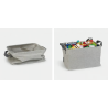 BRABANTIA 105685 sklopiva košara za rublje/igračke, 30 litara, siva