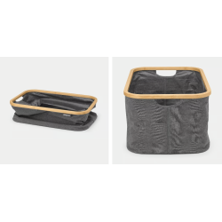 BRABANTIA 232725 sklopiva košara za rublje/igračke, 40 litara, pepper crna