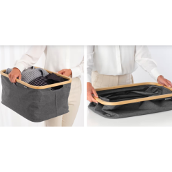 BRABANTIA 232725 sklopiva košara za rublje/igračke, 40 litara, pepper crna