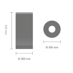 BRABANTIA 104367 kanta za prljavo rublje, 35 litara, bijela sa pluto poklopcem