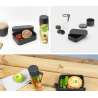 BRABANTIA 206740 set posuda za doručak, ručak, tamno sivi