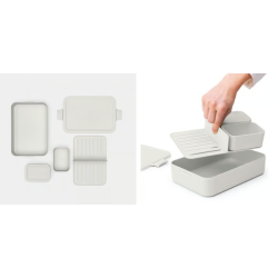 BRABANTIA 203503 make & take ,set posuda za doručak, ručak, svijetlo siva