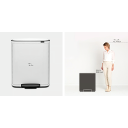 BRABANTIA 211300 Bo Pedal Bin 60 litara, kanta za otpad, bijela