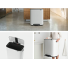 BRABANTIA 211300 Bo Pedal Bin 60 litara, kanta za otpad, bijela