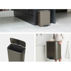 BRABANTIA 211409 Bo Pedal Bin 60 litara, kanta za otpad, platinum