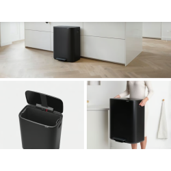 BRABANTIA 211362 Bo Pedal Bin 60 litara, kanta za otpad, matt crna
