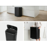 BRABANTIA 211362 Bo Pedal Bin 60 litara, kanta za otpad, matt crna